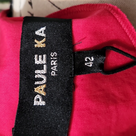 Paule Ka Paris Tie Front Shift Dress With Pockets NWT 42 - Picture 7 of 15